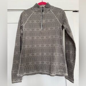 Eddie Bauer Taupe Patterned Base Layer